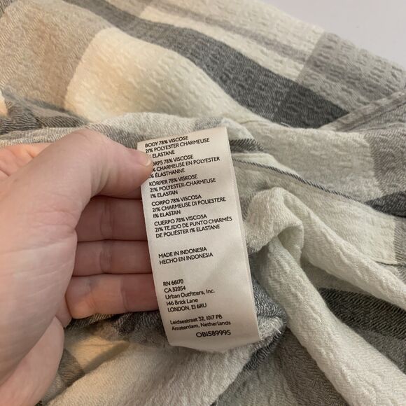 Pilcro Tunic Button Up Shirt Duster Plaid Long Sleeve Anthropologie Size Medium - Picture 16 of 16